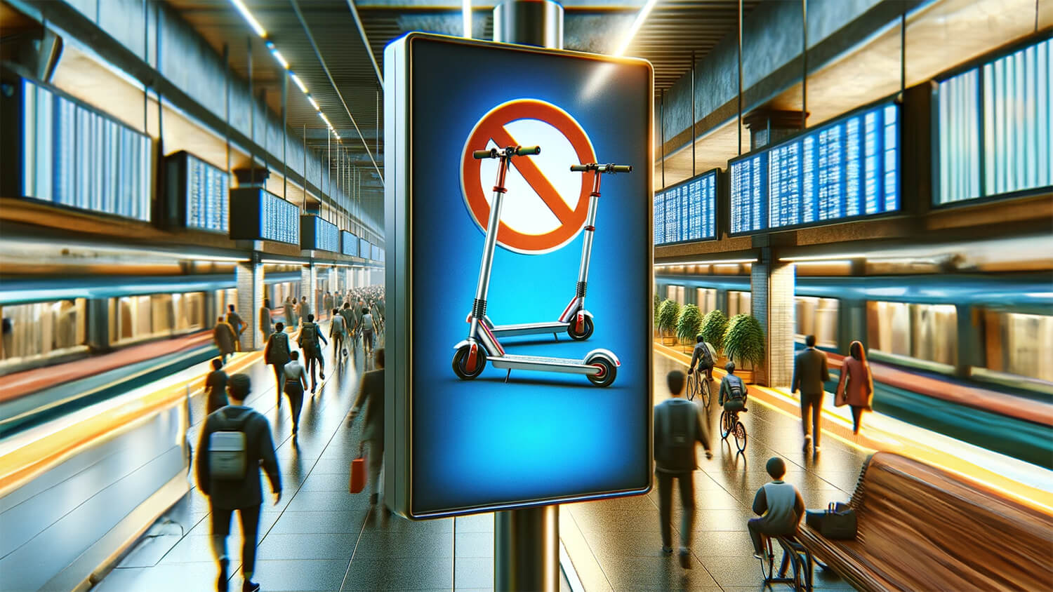 Prohibidos los patinetes eléctricos en el transporte público